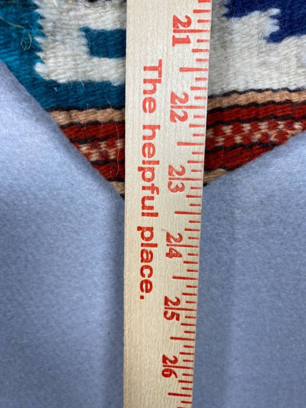 Vintage McLarty Zapotec Wool Navajo-Style Vest W/ Denim Back Adjustable Strap M - Picture 6 of 6